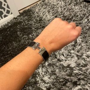Hermès Clic Clack Bracelet Black Large
